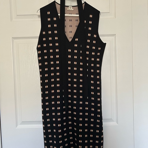 Hermes Black Medor Smart Silk Dress, sized 42 w/Unattached Self Belt EUC - Picture 2 of 7